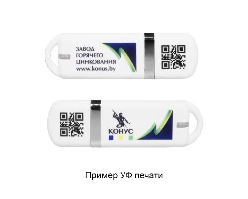 Флеш накопитель USB 2.0 Memo 16GB, пластик Софт Тач, белый/белый