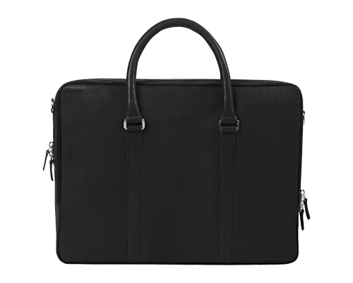 Портфель для ноутбука Vancouver Leather из натуральной кожи, черный