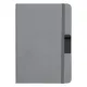 Блокнот А5 Hobard, в твердой тканевой обложке c резинкой в линейку, серый