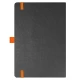 Блокнот Flexy Forest Urban Soft leather  А5, недатированный, с резинкой и петлей для ручки, в гибкой обложке, черно-оранжевый
