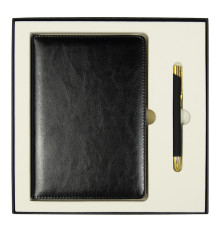 Набор подарочный Solution Duo (ежедневник City Nebraska, ручка Legend Soft Touch Mirror Gold), черный