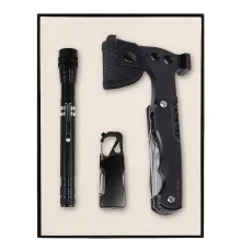 Набор подарочный Solution Trio (телескопический фонарь, брелок-карабин/мультитул, топор-мультитул)