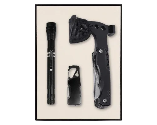 Набор подарочный Solution Trio (телескопический фонарь, брелок-карабин/мультитул, топор-мультитул)