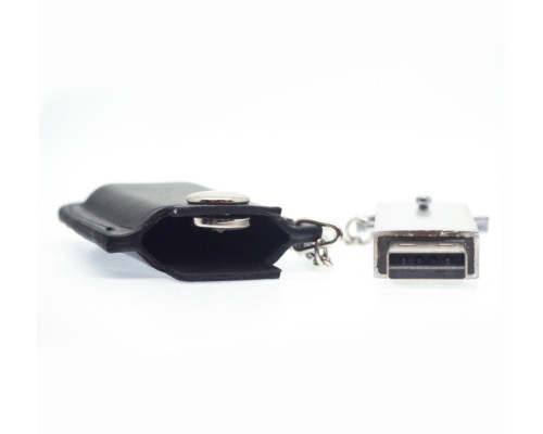 Флеш накопитель USB 2.0 Palermo в кожаном чехле 32GB, металл, черный/серебристый Флеш накопитель USB 2.0 Palermo в кожаном чехле 32GB, металл, черный/серебристый