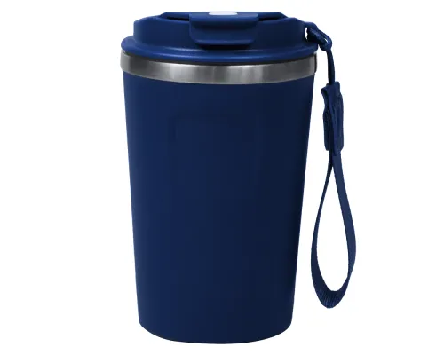 Термокружка Zencup вакуумная, стальная, 380 мл, темно-синяя