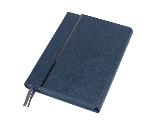 Ежедневник Alfa Bird Petrus A5, темно-синий, недатированный, в твердой обложке с металлическим элементом