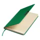 Блокнот А5 Hobard, в твердой тканевой обложке c резинкой в линейку, зеленый