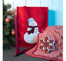 Набор подарочный NEWSPIRIT: сумка, свечи, плед, украшение, красный