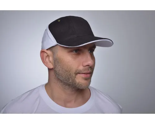 Бейсболка Unit Smart, черная с желтым Бейсболка Unit Smart, черная с желтым
