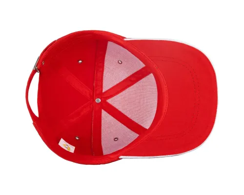 Бейсболка Bizbolka Canopy, красная с белым кантом Бейсболка Bizbolka Canopy, красная с белым кантом