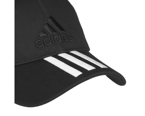 Бейсболка Six-panel Classic 3 stripes, черная