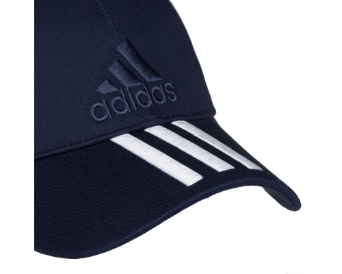 Бейсболка Six-panel Classic 3 stripes, темно-синяя