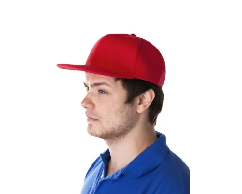 Бейсболка Unit Snapback с прямым козырьком, красная Бейсболка Unit Snapback с прямым козырьком, красная