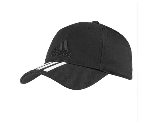 Бейсболка Six-panel Classic 3 stripes, черная