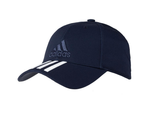 Бейсболка Six-panel Classic 3 stripes, темно-синяя