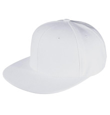 Бейсболка Unit Snapback с прямым козырьком, белая