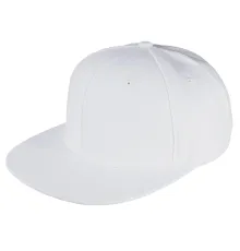 Бейсболка Unit Snapback с прямым козырьком, белая