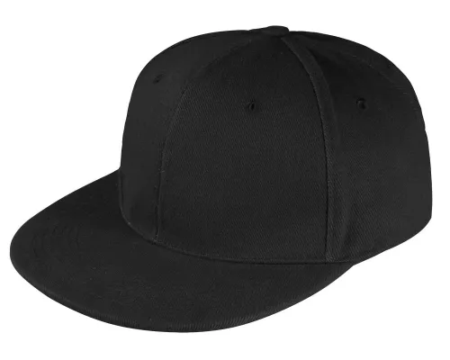 Бейсболка Unit Snapback с прямым козырьком, черная Бейсболка Unit Snapback с прямым козырьком, черная