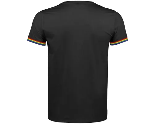 Футболка мужская Rainbow Men, черная с многоцветным Футболка мужская Rainbow Men, черная с многоцветным