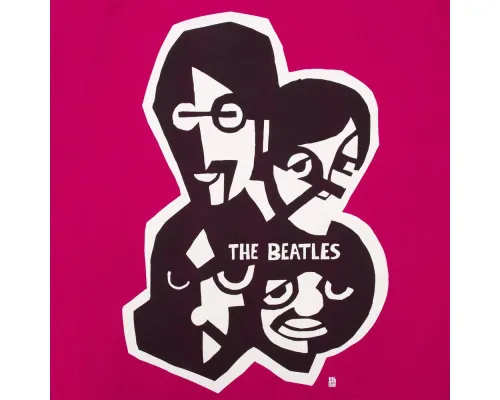 Футболка женская «Меламед. The Beatles», ярко-розовая (фуксия)