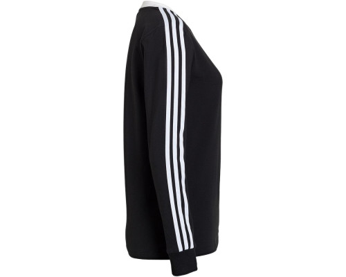 Футболка женская с длинным рукавом 3 Stripes LS, черная