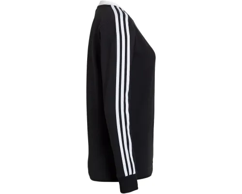 Футболка женская с длинным рукавом 3 Stripes LS, черная Футболка женская с длинным рукавом 3 Stripes LS, черная