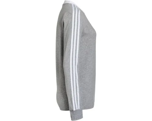 Футболка женская с длинным рукавом 3 Stripes LS, серый меланж Футболка женская с длинным рукавом 3 Stripes LS, серый меланж