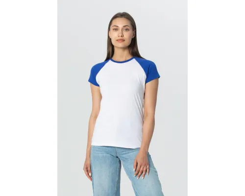 Футболка женская T-bolka Bicolor Lady, белая с черным Футболка женская T-bolka Bicolor Lady, белая с черным