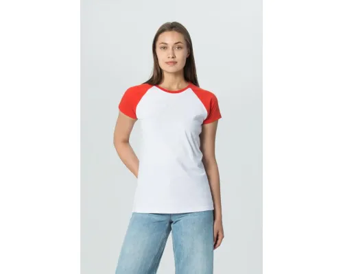 Футболка женская T-bolka Bicolor Lady, белая с синим Футболка женская T-bolka Bicolor Lady, белая с синим