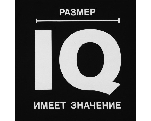 Футболка «Размер IQ», черная