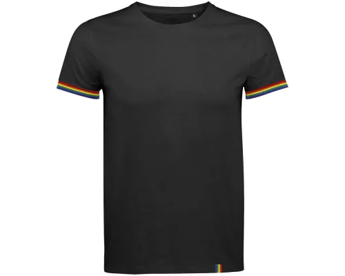 Футболка мужская Rainbow Men, черная с многоцветным Футболка мужская Rainbow Men, черная с многоцветным