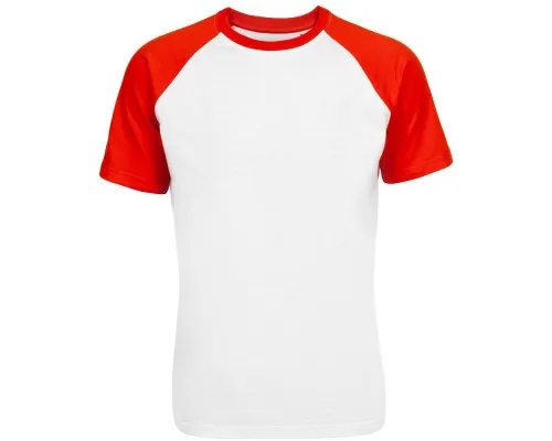 Футболка мужская T-bolka Bicolor, белая с красным Футболка мужская T-bolka Bicolor, белая с красным