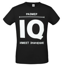 Футболка «Размер IQ», черная