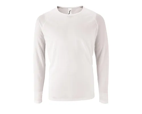 Футболка с длинным рукавом Sporty LSL Men, белая Футболка с длинным рукавом Sporty LSL Men, белая