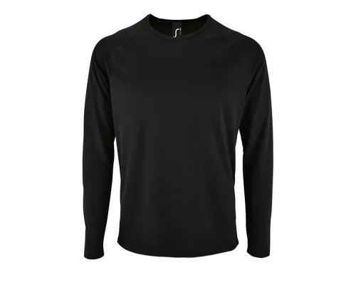 Футболка с длинным рукавом Sporty LSL Men, черная Футболка с длинным рукавом Sporty LSL Men, черная