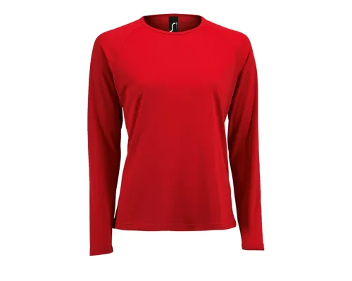 Футболка с длинным рукавом Sporty LSL Women, красная Футболка с длинным рукавом Sporty LSL Women, красная