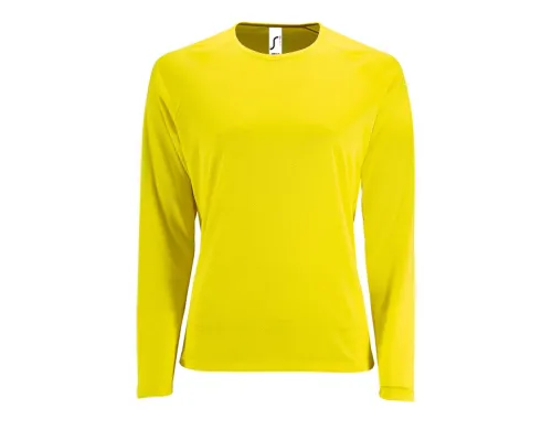 Футболка с длинным рукавом Sporty LSL Women, желтый неон Футболка с длинным рукавом Sporty LSL Women, желтый неон