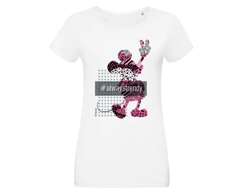 Футболка женская «Микки Маус. Always Trendy», белая Футболка женская «Микки Маус. Always Trendy», белая