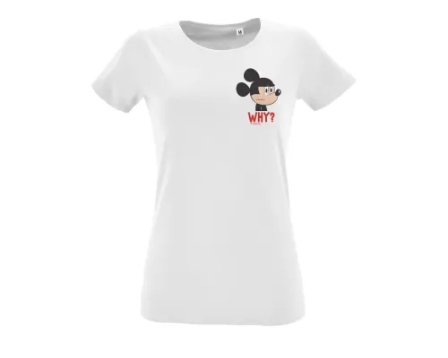 Футболка женская Minnie. Why?, белая Футболка женская Minnie. Why?, белая