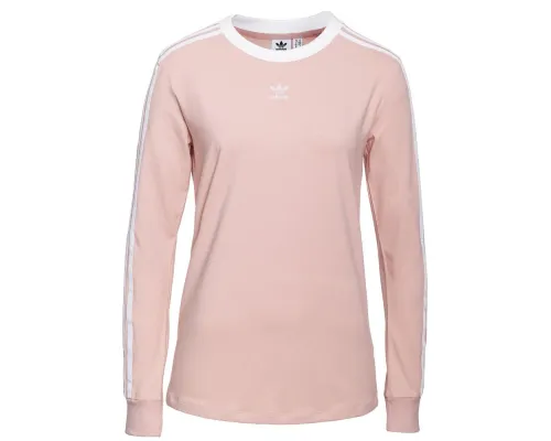 Футболка женская с длинным рукавом 3 Stripes LS, розовая Футболка женская с длинным рукавом 3 Stripes LS, розовая