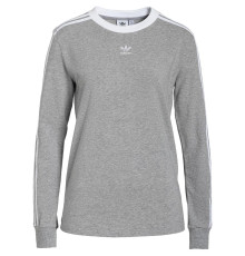 Футболка женская с длинным рукавом 3 Stripes LS, серый меланж