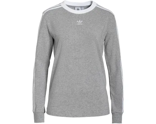 Футболка женская с длинным рукавом 3 Stripes LS, серый меланж Футболка женская с длинным рукавом 3 Stripes LS, серый меланж