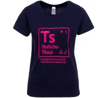 Футболка женская «Теща», темно-синяя