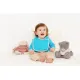 Нагрудник детский Baby Prime, бирюзовый с розовым