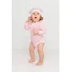 Боди детское Baby Prime, розовое с молочно-белым