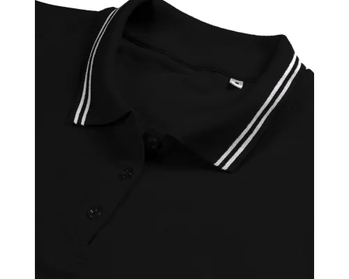 Рубашка поло женская Virma Stripes Lady, черная Рубашка поло женская Virma Stripes Lady, черная