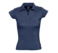 Рубашка поло женская без пуговиц Pretty 220, кобальт (темно-синяя)