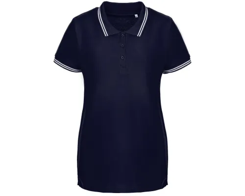 Рубашка поло женская Virma Stripes Lady, темно-синяя Рубашка поло женская Virma Stripes Lady, темно-синяя