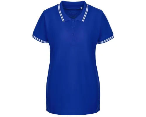 Рубашка поло женская Virma Stripes Lady, ярко-синяя Рубашка поло женская Virma Stripes Lady, ярко-синяя