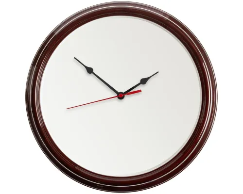 Часы настенные Flat Circle, коричневые Часы настенные Flat Circle, коричневые